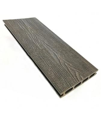 Террасная Доска ДПК Деревопласт (148*22*4000) пустотелая, шовная, с 3D-тиснением Венге